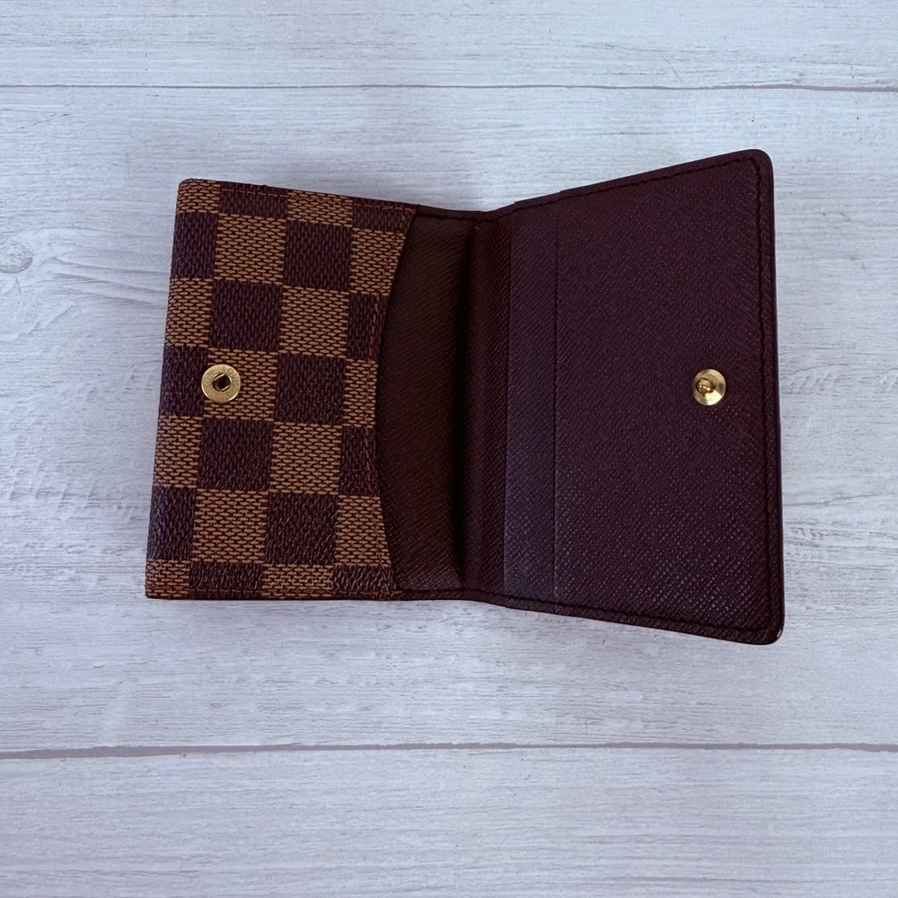 Louis Vuitton Ludlow Wallet Brown Damier Ebene Luxury Classic Coated Canvas